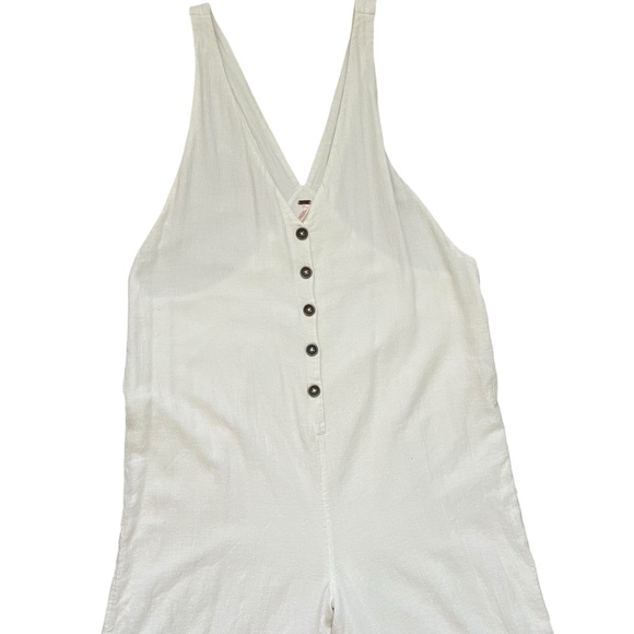 Free People white lined jumpsuit, size large - Picture 6 of 7